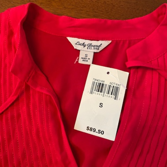 Beautiful Red Blouse by Lucky Brand – NWT - Picture 3 of 5
